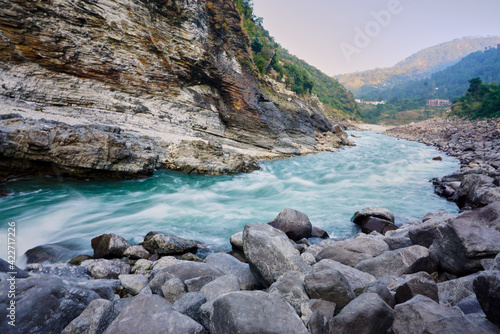 Himalayas, one of the upper Gang sources - Alaknanda river near Rurdaprayag, India © Svetlaili