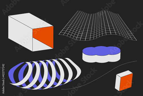 Universal Vector Geometric Shapes Composition