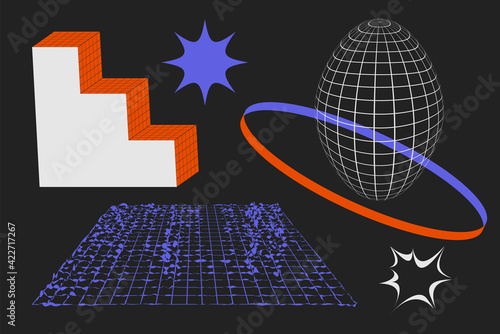 Universal Vector Geometric Shapes Composition