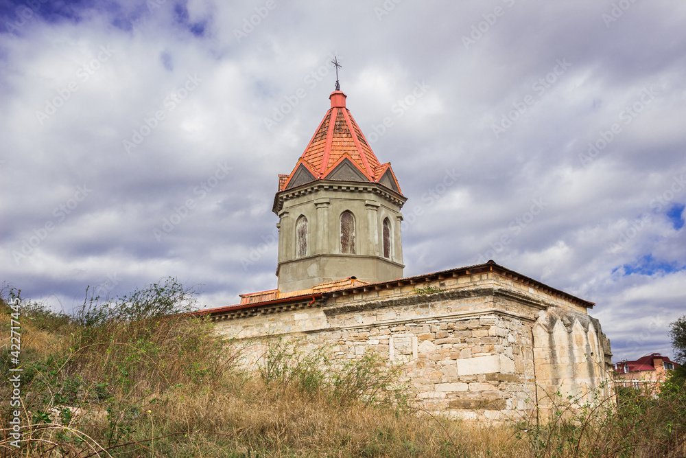 The ancient Armenian church of Saint George in Feodosia, Crimea. Built in 1385.
