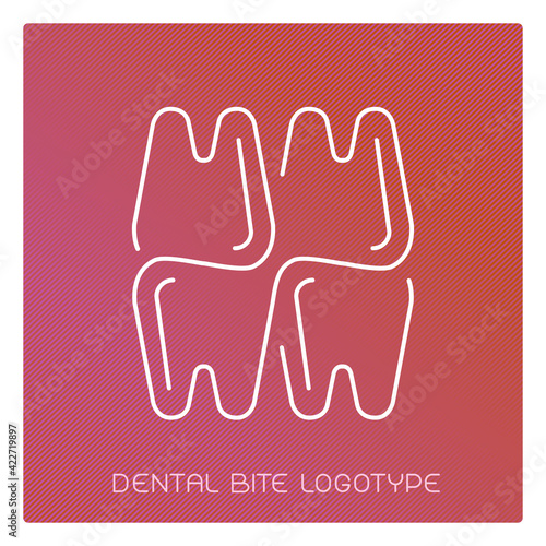simple liniar dental education logotype photo