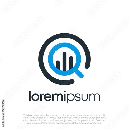 	
Abstract analytic logotype for business company.