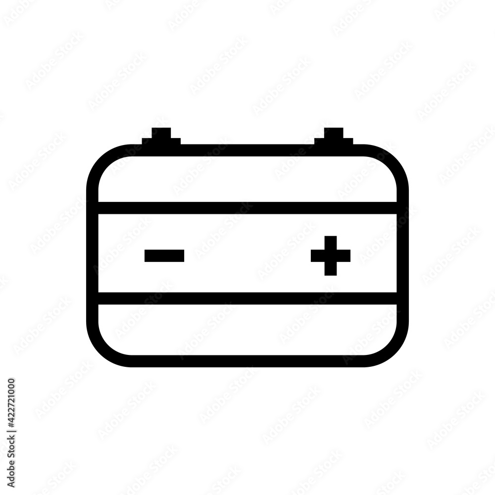 Battery car icon, accumulator symbol, electric batteries silhouette Battery car icon, accumulator symbol, electric batteries silhouette