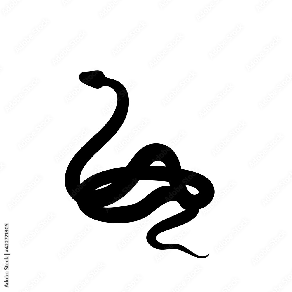 Snake Vector Icon, Viper Symbol, Serpent Sign Snake Vector Icon, Viper Symbol, Serpent Sign