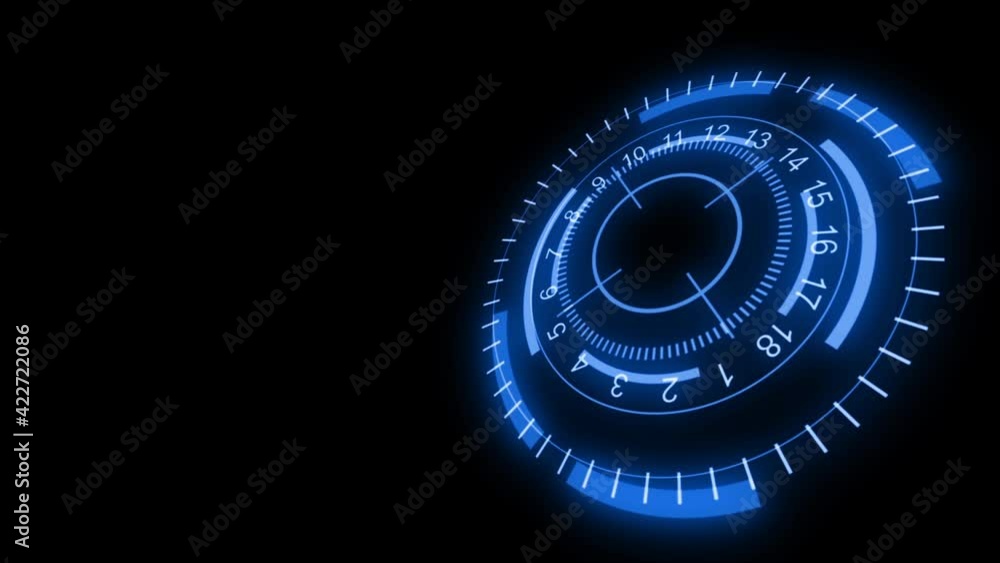 Abstract rotating hemisphere with numbers on a black and empty background. Abstract rotating hemisphere with numbers on a black and empty background.