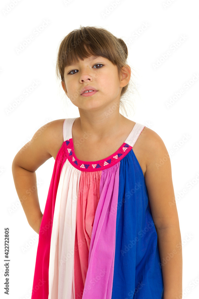 Portrait of beautiful preteen girl. Photo session in the studio Portrait of beautiful preteen girl. Photo session in the studio