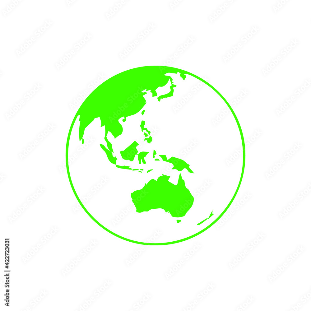 Green world logo or icon design template Green world logo or icon design template
