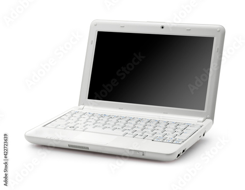 ordenador portátil blanco, vintage. white vintage laptop