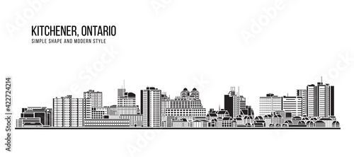 Cityscape Building Abstract Simple shape and modern style art Vector design - Kitchener, Ontario photo