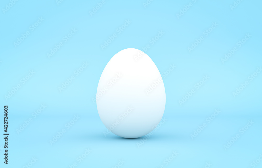 White Easter egg on isolated background. 3d rendering. White Easter egg on isolated background. 3d rendering.