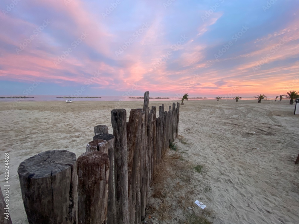 Fototapeta premium wooden pier on the beach