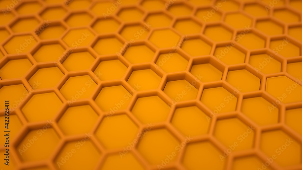 honeycomb 3D pattern background with dof and focus honeycomb 3D pattern background with dof and focus