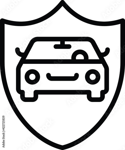 Self driving car Regulation and Legislation Concept, Automobile safety Vector Icon Design, Autonomous driverless vehicle Symbol, Robo car Sign, Automated driving system stock illustration
