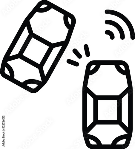 Self driving Car jamming and spoofing Concept, non-automated to automated problems Vector Icon Design, Autonomous driverless vehicle Symbol, Robo car Sign, Automated driving system stock illustration