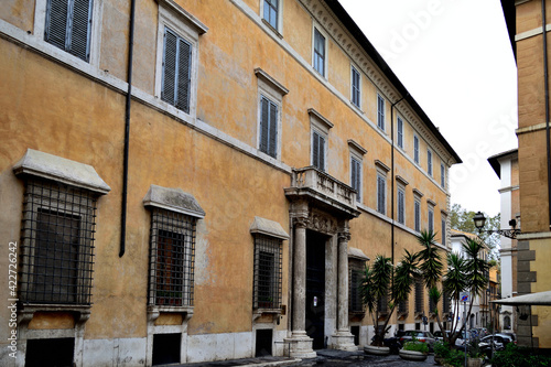 old palace facade - Rome  Italy