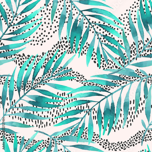 Tropical vector illustration for minimalist print, cover, fabric, scrapbookin...