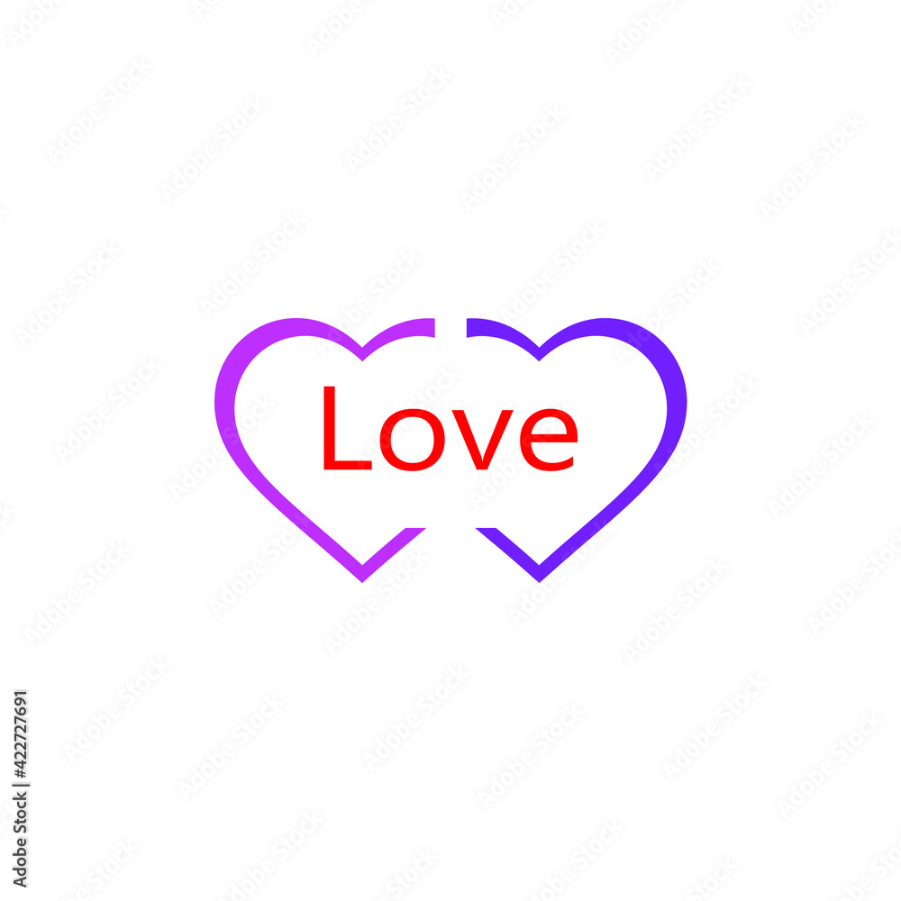 love sentence in the middle of a purple and pink love icon love sentence in the middle of a purple and pink love icon