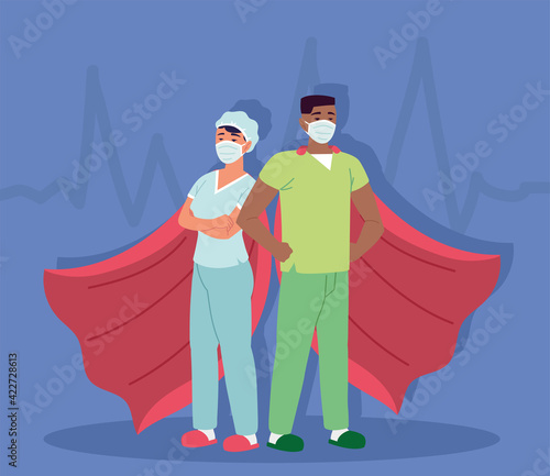 nurses superhero staff