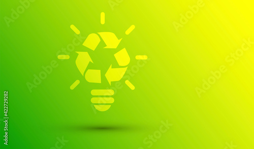  icona lampadina, idea, ecologia, riciclo