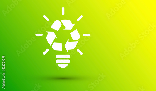  icona lampadina, idea, ecologia, riciclo