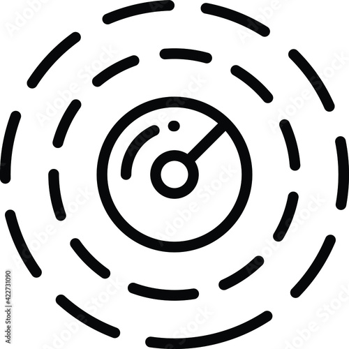 Self driving Mid range Scan Detector Concept Vector Icon Design, Autonomous driverless vehicle Symbol, Robo car Sign, Automated driving system stock illustration