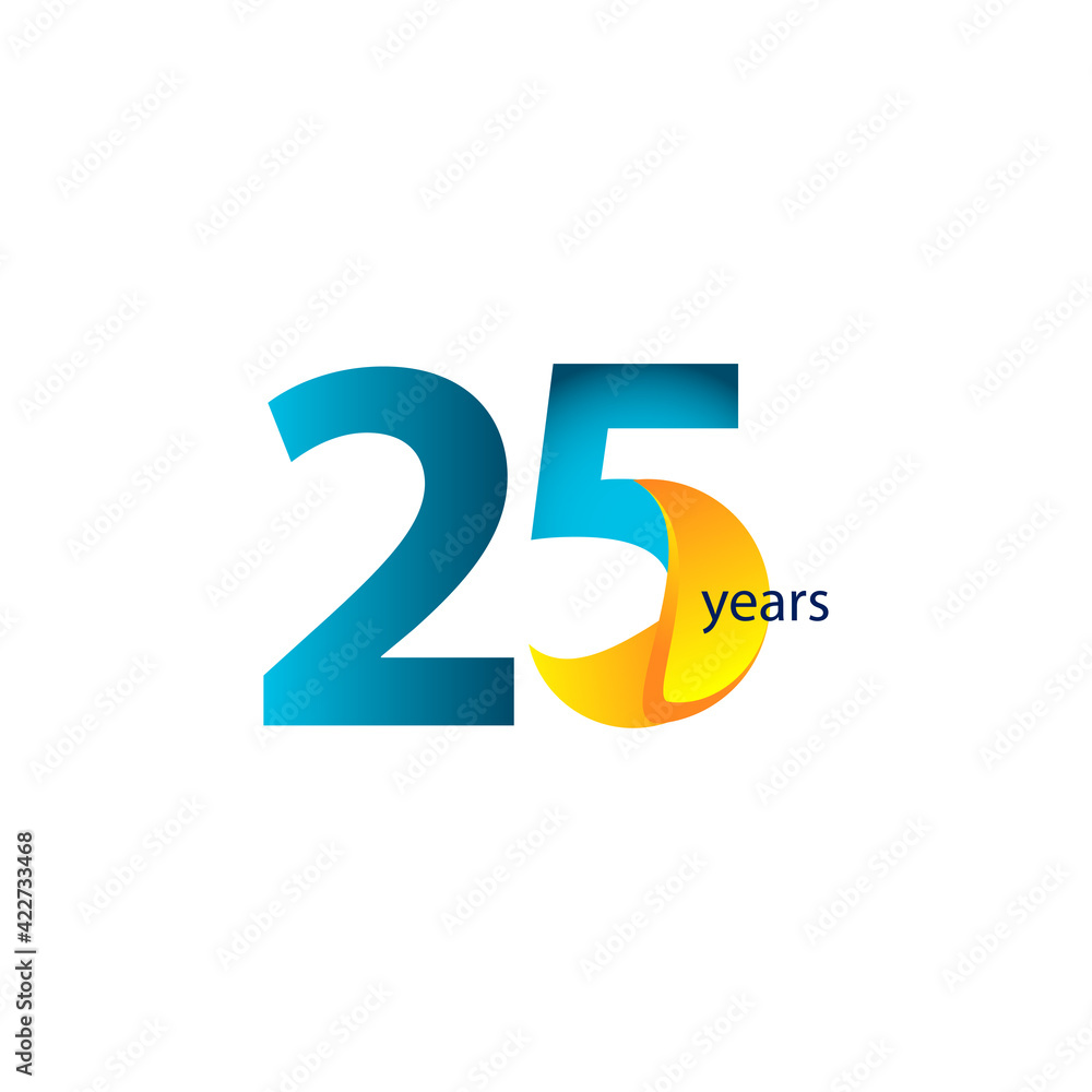 25 Years Anniversary Celebration Vector Template Design Illustration 25 Years Anniversary Celebration Vector Template Design Illustration