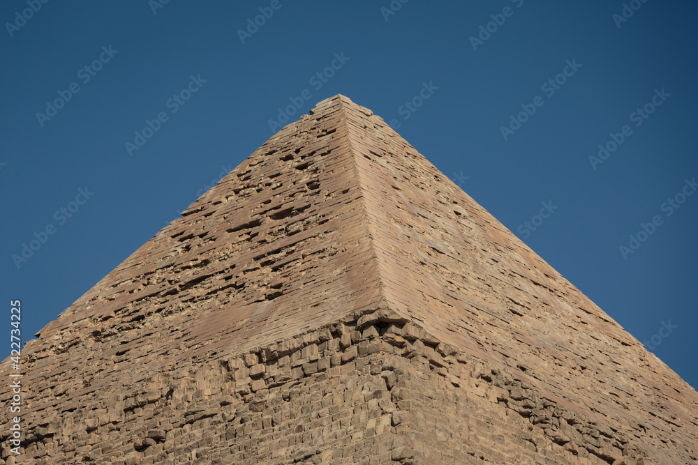 The top of the Great Pyramid of Giza, Cairo, Egypt. The top of the Great Pyramid of Giza, Cairo, Egypt.