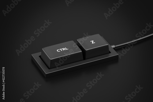 Фототапет Ctrl z shortcut button and undo or backward keyboard concept of control keypad background