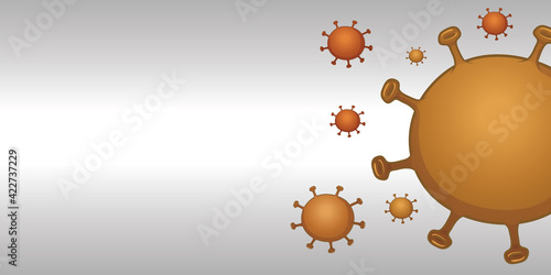 Coronavirus abstract background. Medical Genetics Bacteriological Microorganism.