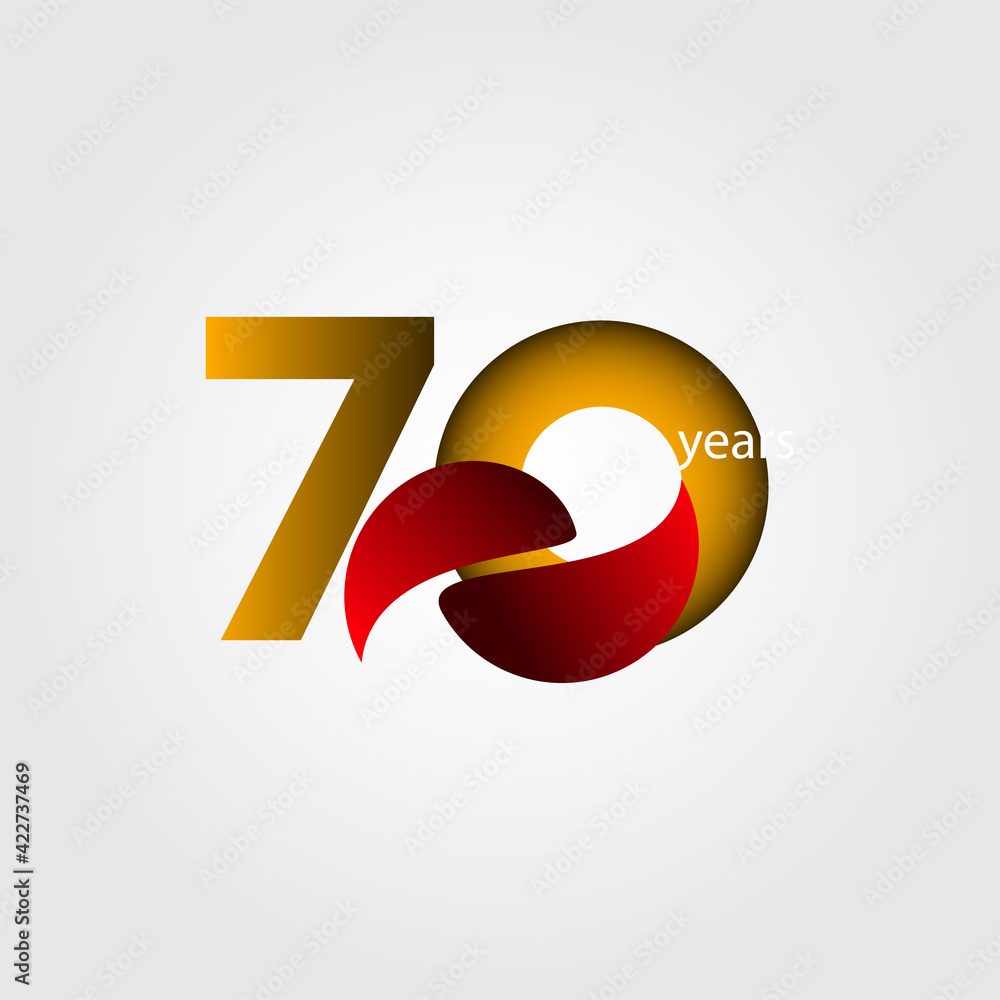 70 Years Anniversary Celebration Vector Template Design Illustration 70 Years Anniversary Celebration Vector Template Design Illustration