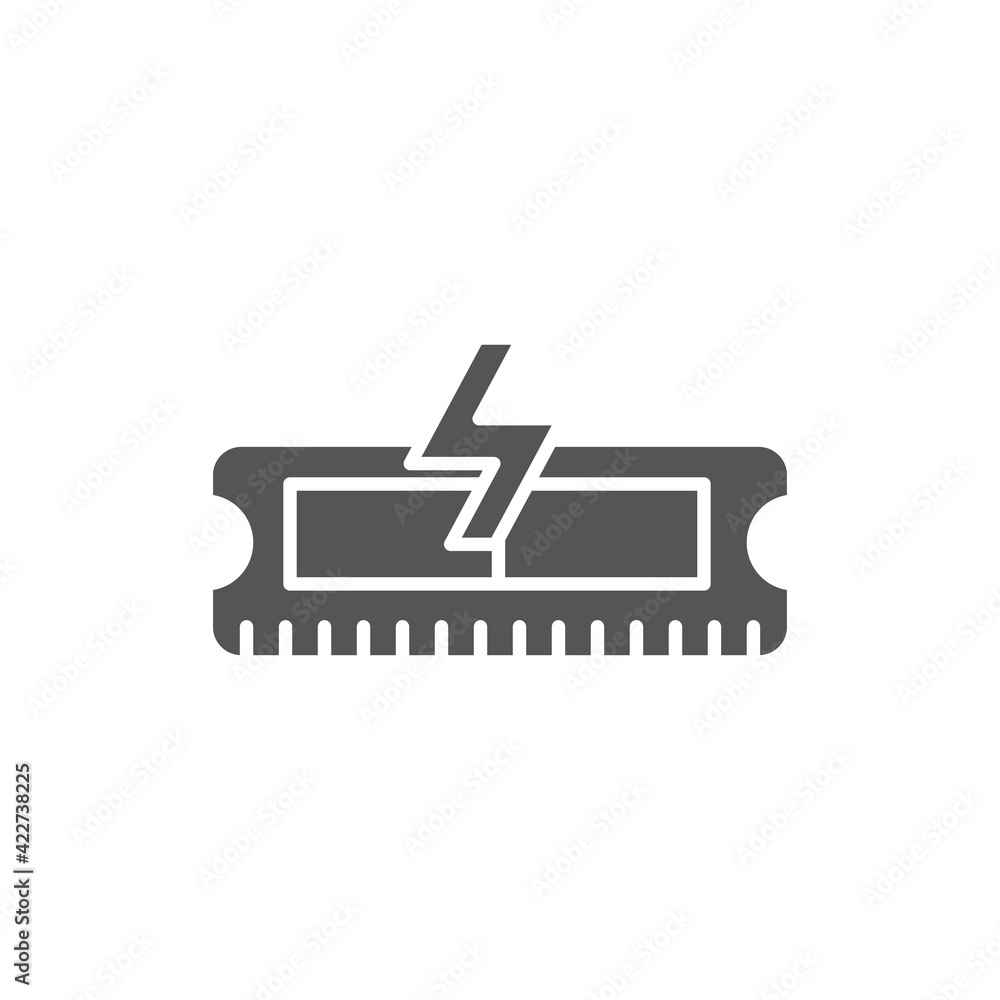 RAM icon isolated on white background. Memory symbol modern, simple, vector, icon for website design, mobile app, ui. Vector Illustration RAM icon isolated on white background. Memory symbol modern, simple, vector, icon for website design, mobile app, ui. Vector Illustration