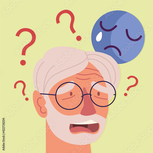 alzheimer man depressed