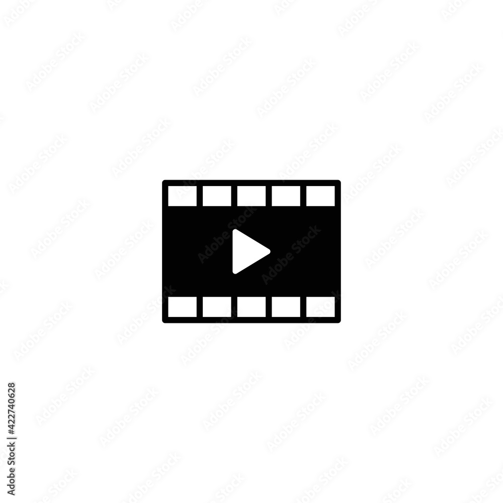 Fototapeta premium Video icon vector for web, computer and mobile app