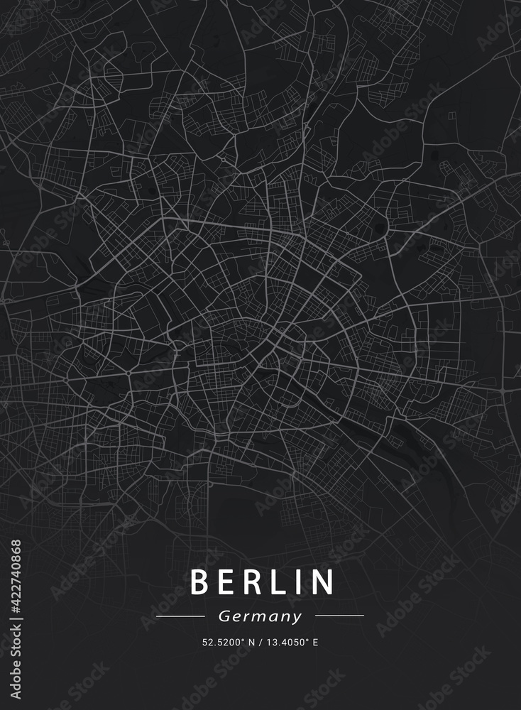 Map of Berlin, Germany