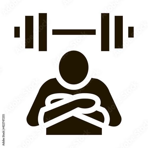inaction in sports icon Vector Glyph Illustration