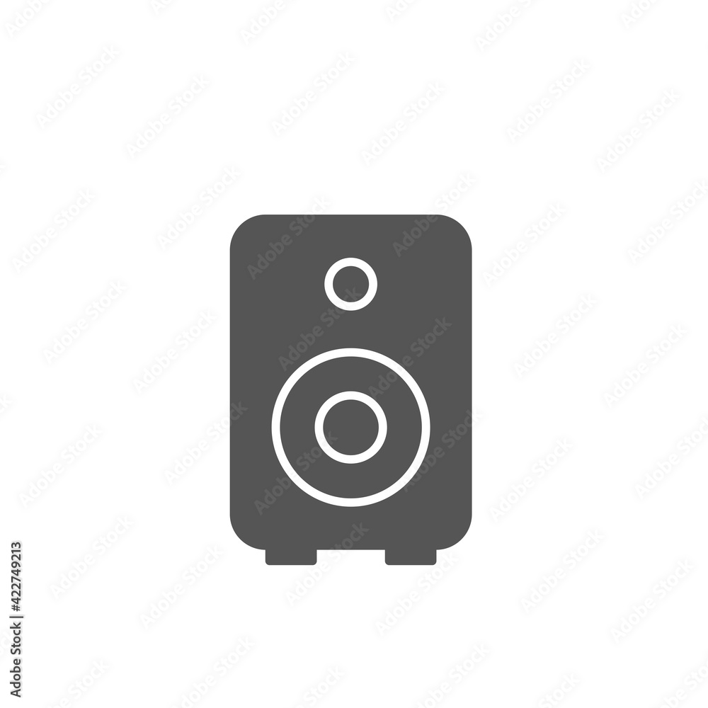 Speaker icon isolated on white background. Music audio symbol modern, simple, vector, icon for website design, mobile app, ui. Vector Illustration Speaker icon isolated on white background. Music audio symbol modern, simple, vector, icon for website design, mobile app, ui. Vector Illustration