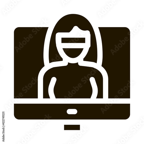 computer hacker icon Vector Glyph Illustration