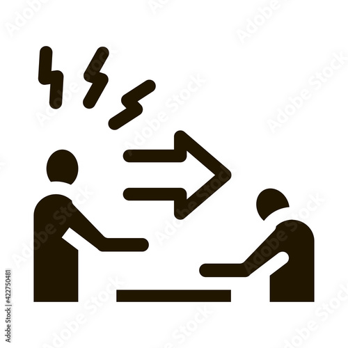reprimand man icon Vector Glyph Illustration