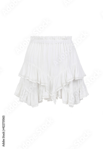 White skirt. Front view