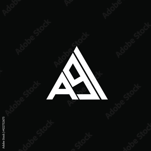 A Q I letter logo creative design on black color background. AQI icon
