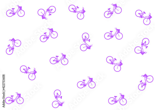 vector colorful bicycle pattern illustration, wallpaper and background
