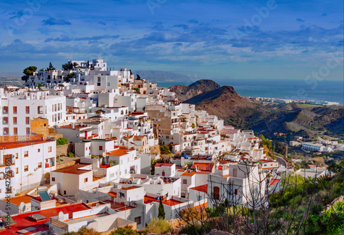 Mojacar Village in HDR, Mojacar, Almeria, Andalusia, Spain photo