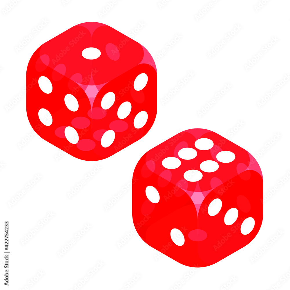 two dice red with white two dice red with white