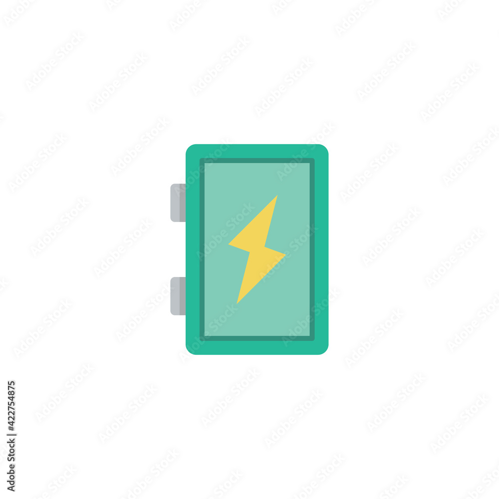 Electrical cabinet icon isolated on white background. Set icons colorful square buttons. Vector Illustration Electrical cabinet icon isolated on white background. Set icons colorful square buttons. Vector Illustration