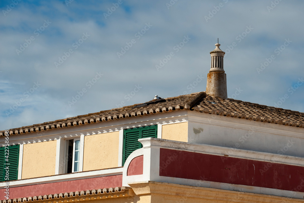 Traditional Portuguese chimney. Algarve, Portugal
