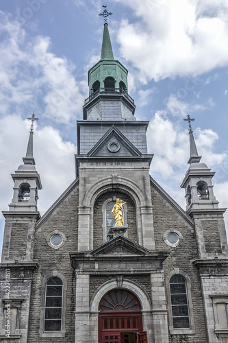 The Notre-Dame-de-Bon-Secours Chapel (Our Lady of Good Help) in Old Montreal, one of oldest churches in Montreal, it built in 1771 over the ruins of an earlier chapel. Montreal, Quebec, Canada.