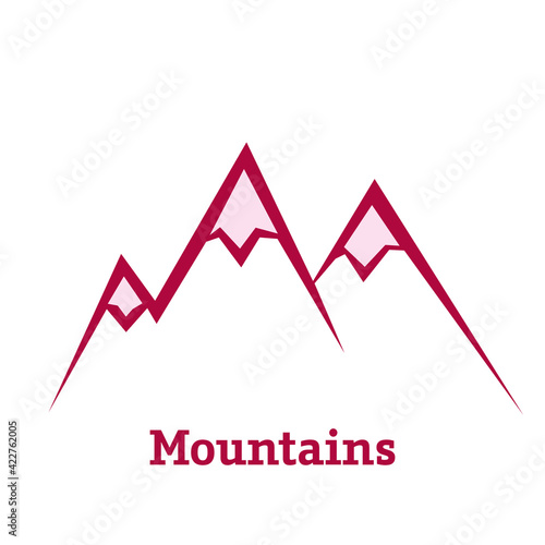Simple mountain logo icon illustration