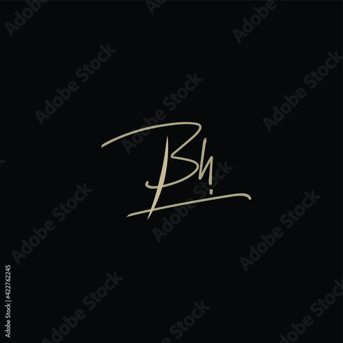 Bh handwritten logo for identity