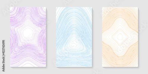 Set of vector templates. Set of geometric backgrounds. Modern abstract cover design. Vector illustration.