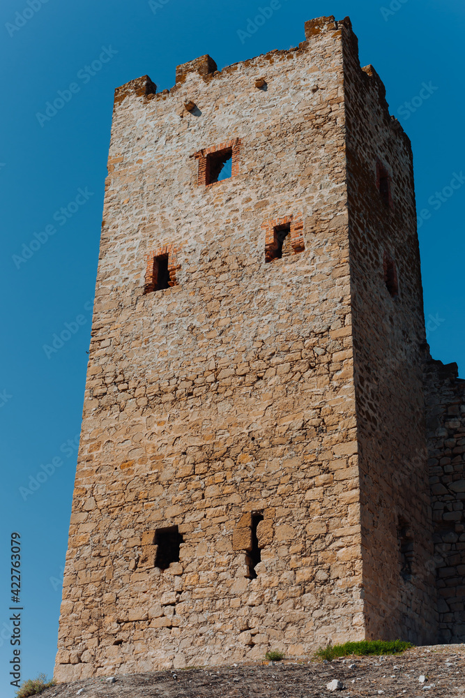 Tower of the Genoese fortress in Feodosia, Crimea